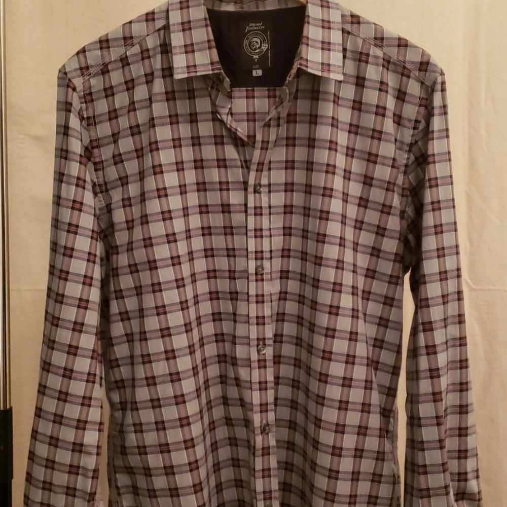 Diesel plaid long sleeve Sashton shirt NWOT